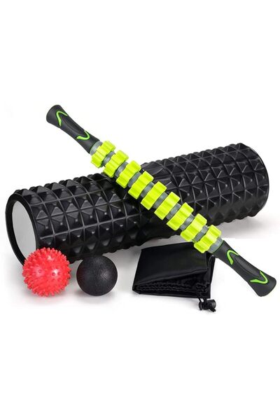 Arabest 5-In-1 Yoga Large size Foam Roller Kit Yoga Column Massage Stick Fasc...