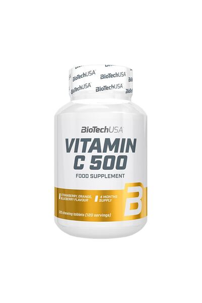 BiotechUSA BioTech Usa Βιταμίνη C 500 (120 Μασώμενα Δισκία) Μείγμα Φρούτων