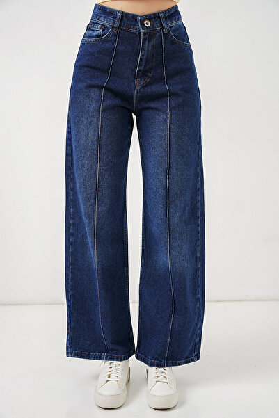 Modamorfo Women's High Waist Jeans 30082 - Navy Blue