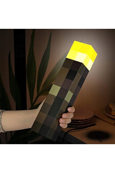 NO BRAND LAMPĂ DECORATIVĂ LED ÎN FORMĂ DE TORȚĂ CU FLACĂRĂ REALISTĂ, TIMER, T...