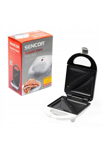 Sencor Mini-prăjitor de sandvișuri 460W alb TRIANGLE TOAST SSM 1100