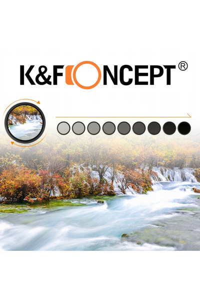 K&F CONCEPT Filtru gri reglabil ND2-ND400 77mm FADER MC Nano-B K&F Variable N...