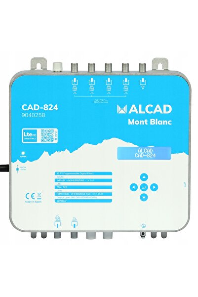 alcad Amplificator programabil CAD-824 4xUHF/BIII 12/24V filtru LTE700
