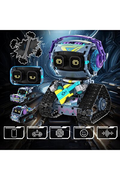 NO BRAND SET DE BLOCURI EDUCAȚIONALE: ROBOT CHITARIST, VEHICUL RUTIER, CU APL...