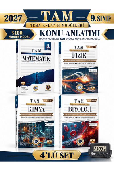 Bilgi Sarmal Yayınları 2027 9.SINIF TAM MATEMATİK-FİZİK-KİMYA-BİYOLOJİ %100 M...