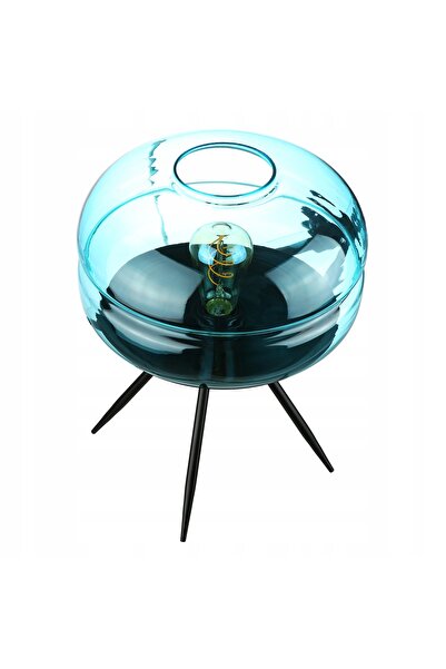 Interlook Lampă de masă modernă de designer din sticlă, lampă de noptieră E27...