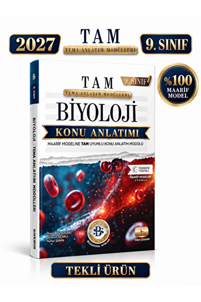 Bilgi Sarmal Yayınları 2027 9.SINIF TAM BİYOLOJİ %100 Maarif Modele Uygun TEM...