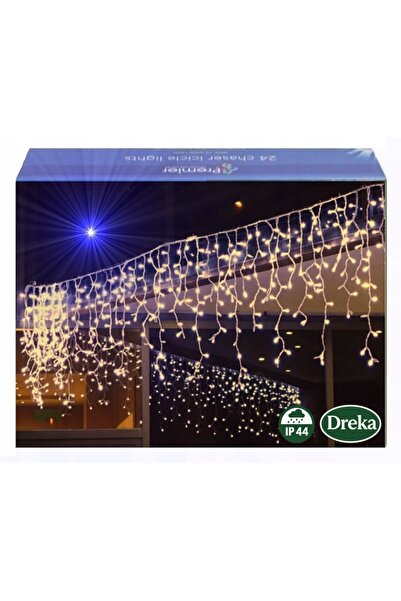 NO BRAND SOPLE 500 Lumini LED de exterior, tip perdea, cu lumină fixă și inte...