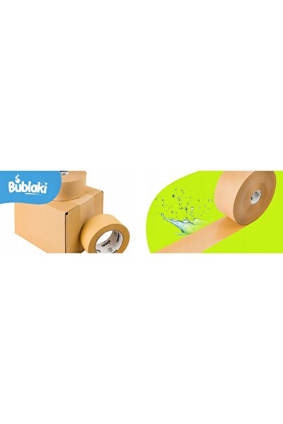 Bublaki SET Bandă adezivă din hârtie PENTRU PACHETE 50mm/200m 10 bucăți