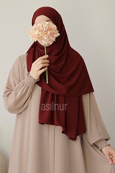 ASİLNUR Elif Büyük Boy Şal 70x220 Bordo