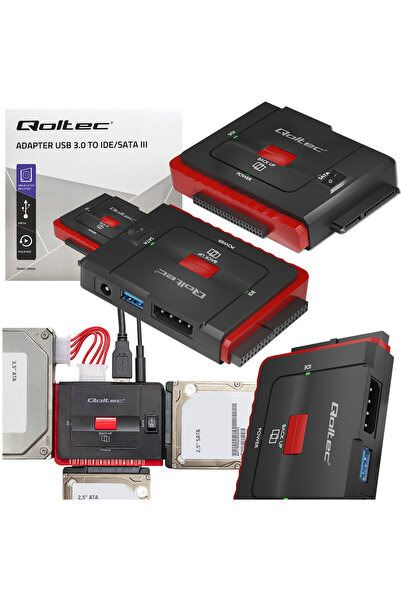 Qoltec Adaptor USB 3.0 SATA IDE pentru copierea și recuperarea datelor 5Gbps