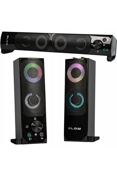 Blow Difuzoare Bluetooth 2.0 2 în 1 Soundbar LED RGB USB