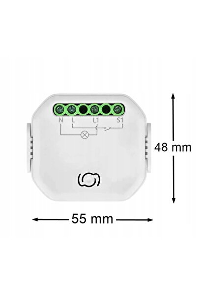 Orno Comutator releu inteligent Tuya Wi-Fi+BLE cu 1 canal OR-SH-17100