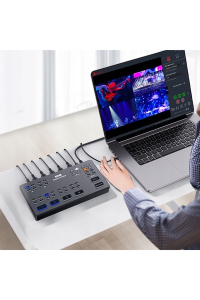 NO BRAND Mixer video și audio 4xHDMI 1080p60 Ezcap USB, Comutator video cu 4 ...