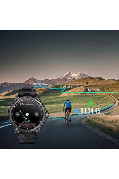 NO BRAND SMARTWATCH CEAS BĂRBĂTESC CU APELURI, COMPAS, BATERIE DE 470mAh, 170...