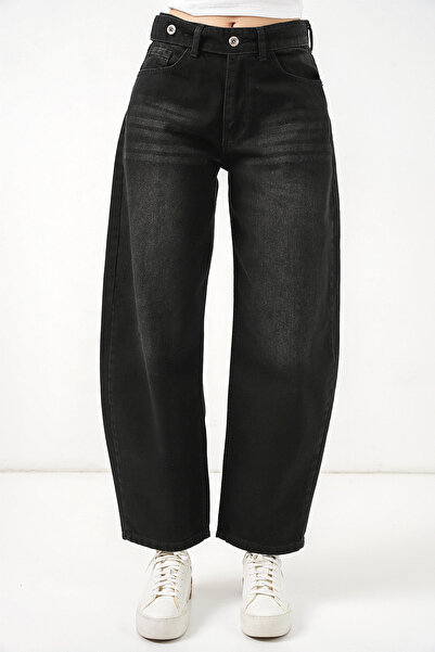 Modamorfo Women's High Waist Jeans 30081 - Black
