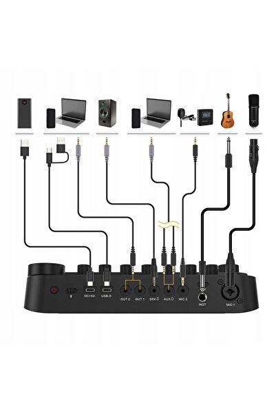 NO BRAND 7RYMS 7CASTER SE-2 MIXER AUDIO XLR 3,5MM 6,35MM BLUETOOTH EFECTE DE ...
