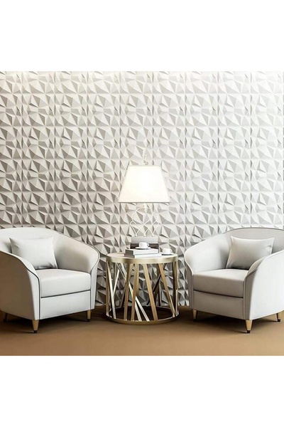 NO BRAND AUTOCOLANTE DE PERETE 3D CU MOTIV DE DIAMANTE, 12 BUCĂȚI, 50X50 CM, ...