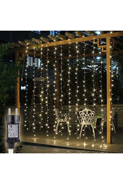 NO BRAND PERDEA DE LUMINI LED PENTRU GRĂDINĂ, LUMINI DE CRĂCIUN, GIRLANDĂ CU ...