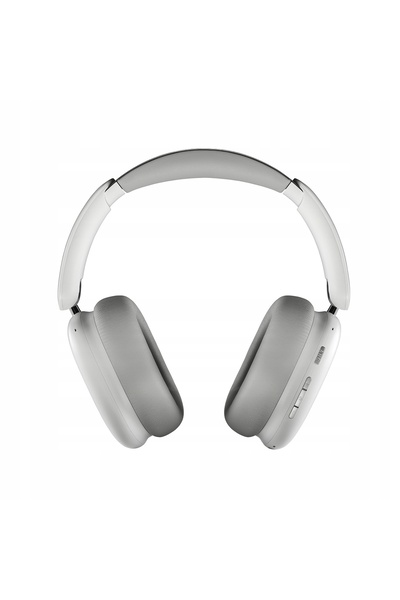 NO BRAND Căști supraauriculare fără fir, albe, cu Bluetooth, cu o autonomie d...