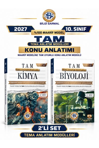 Bilgi Sarmal Yayınları 2027 10.SINIF TAM Kimya-Biyoloji %100 Maarif Modele Uy...