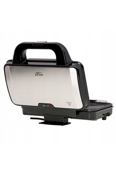 adler Aparat de făcut sandvișuri și prăjit pâine, XXL Mare, Solid, 1300W, Put...