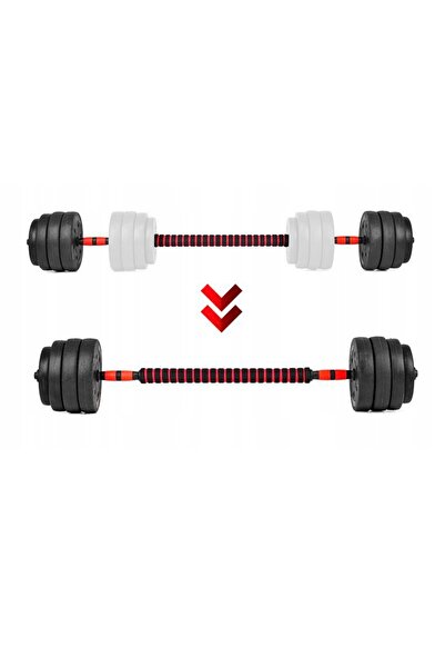 ModernHome HANTELE BITUMINOASE 20kg 2x10kg + MÂNER |   SET DE GANTE REGlabile