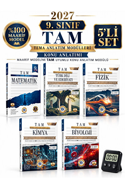 Bilgi Sarmal Yayınları 2027 9.SINIF TAM MAT-EDB-FİZİK-KİMYA-BİYOLOJİ %100 Maa...