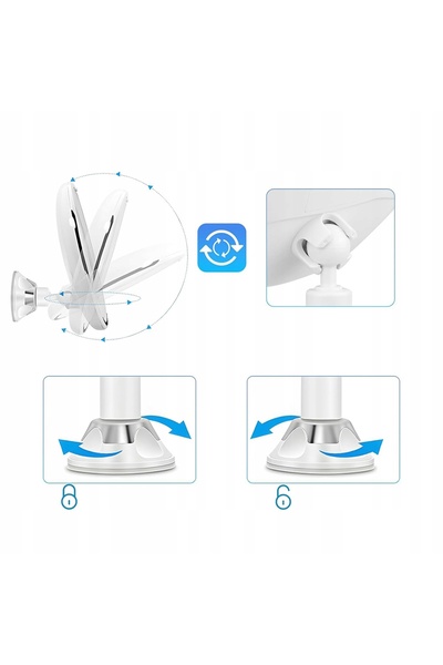 bedee Oglindă cosmetică LED cu mărire 10X și suport cu ventuză rotativă