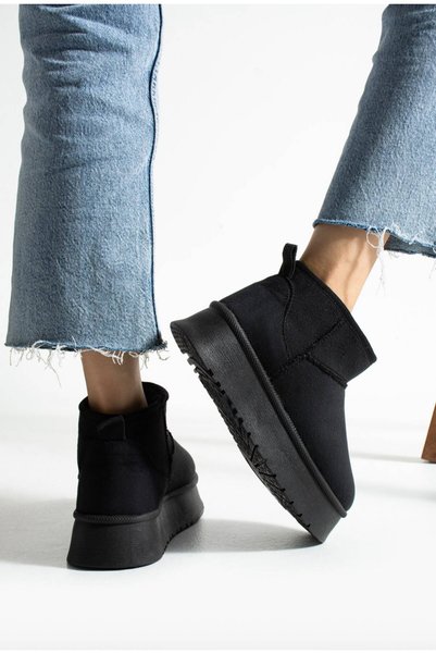Generic Brand Thick Thermolight Suede Look Boots with Fur Inside the Sole