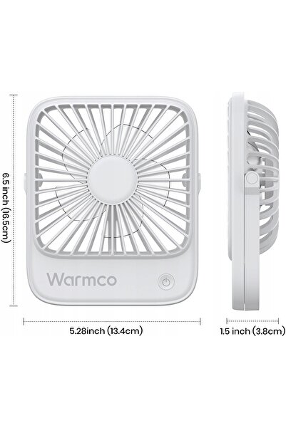 Warmco Ventilator USB silențios, mini ventilator de birou/masă, răcire USB C ...