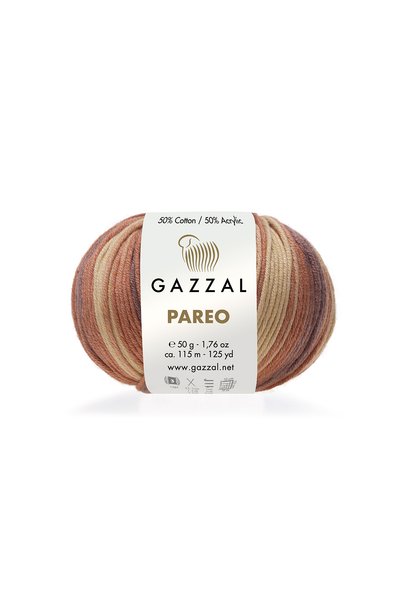 Gazzal Pareo 50% Cotton 50% Acrylic – 50 g 115 m Summer Thin Knitting Yarn-1 ...