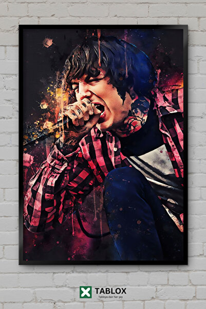 TABLOX Oliver Sykes Bring Me The Horizon Τραγουδιστής Μεταλλική Αφίσα με Κορν...