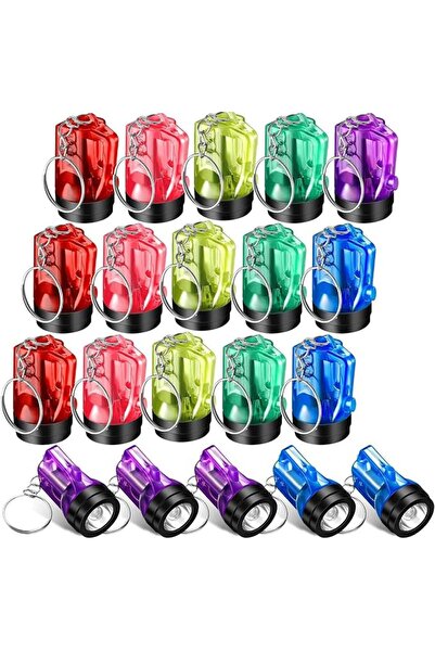 ALMEKAQUZ 20 Pcs Mini Flashlight Keychains Small LED Key Chains Portable Hand...