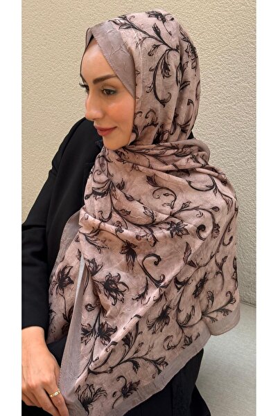 Firuze scarf Light Brown Bamboo Knitted Shawl