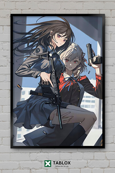 TABLOX Lycoris Recoil Anime Manga Action Girl with Weapon Ιαπωνικό διακοσμητι...