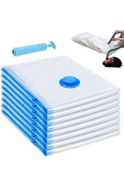 Tazweeq 12 Pcs Reusable Vacuum Bags for Travel, Roll-up Storage Bag Travel Co...