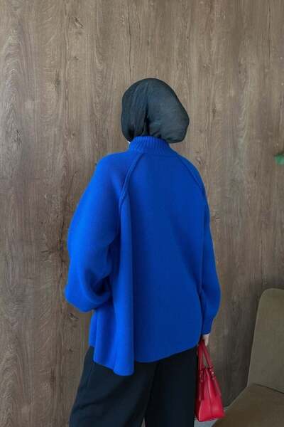 Şule Giyim Rosie Zippered Cardigan Saks