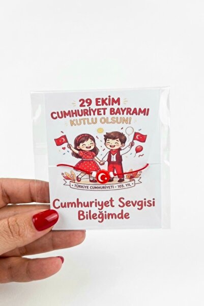 decopen 15 ADET - Ay Yıldız Figürlü Kartlı 29 Ekim Cumhuriyet Bayramı Hediyes...