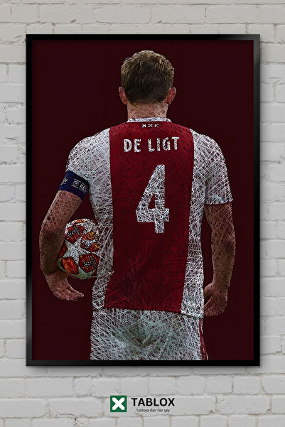 TABLOX Matthijs de Ligt Fudbaler Fudbal Nizozemska Uramljena Dekorativna MDF ...