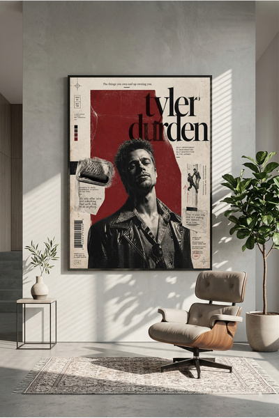 postercraft Αφίσα Ξύλινης Πίνακας Τέχνης Ρετρό του Τάιλερ Ντάρντεν (Χωρίς Πλα...