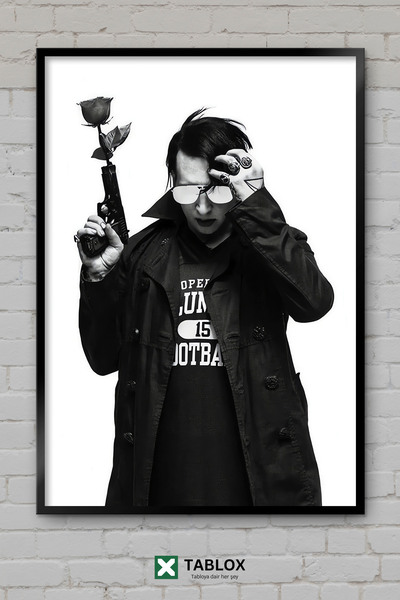TABLOX Manson Marilyn Rock Metal Music Artist Tablou decorativ MDF cu aspect ...