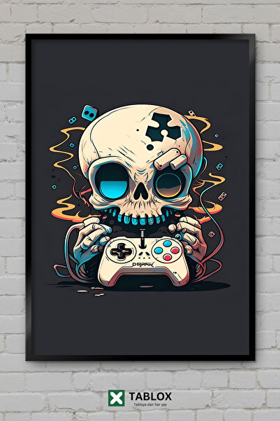 TABLOX Skeleton Art Τέχνη Σκελετών Σκοτεινή Γοτθική Αφίσα με Κορνίζα Διακοσμη...