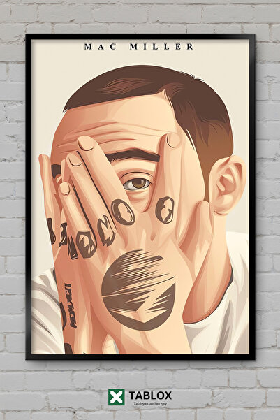 TABLOX Mac Ime Portret Poster Minimalistički Umetnički Dizajn Okvir Izgled De...