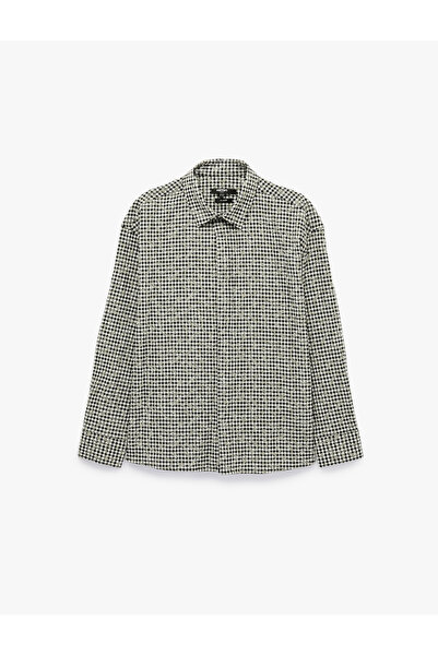Koton Classic Collar Comfortable Fit Plaid Patterned Long Sleeve Shirt