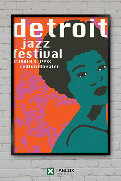 TABLOX Detroit Jazz Festival Jazz Music Festival City Framed Decorative Mdf P...