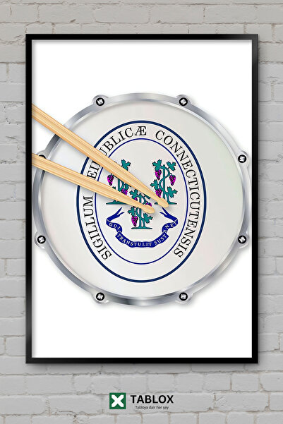 TABLOX Αφίσα μουσικού οργάνου Connecticut Snare Drum Trampet, Διακοσμητικός π...