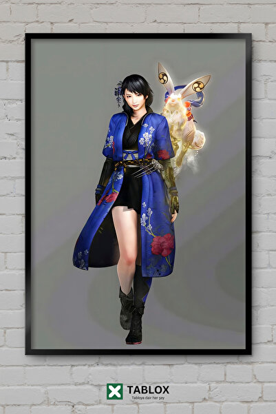 TABLOX Nioh Game Samurai Action Ιαπωνικός διακοσμητικός πίνακας MDF με πλαίσιο