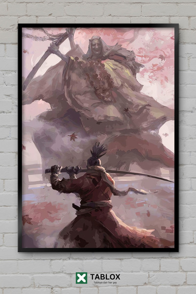 TABLOX Sekiro Shadows Die Twice Joc Samurai Ninja Tablou decorativ înrămat di...
