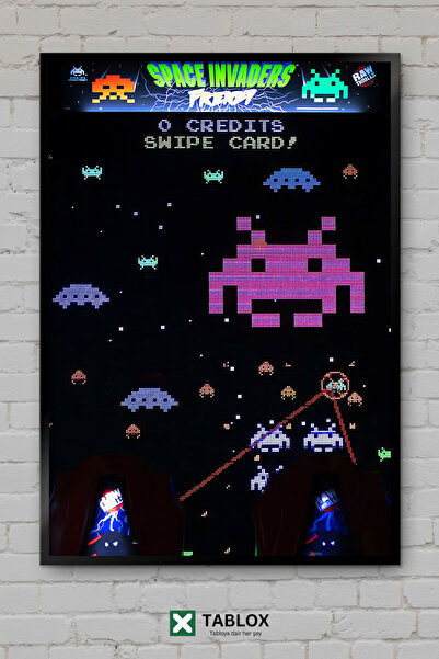 TABLOX Space Invaders Ρετρό Παιχνίδι Arcade με θέμα το διάστημα, Διακοσμητικό...